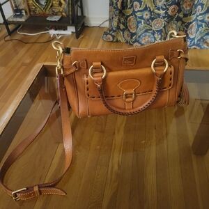 NewVintage DOONEY & BOURKE Florentine Brown Leather Satchel Bag w/ Strap